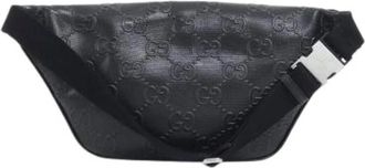 Gucci Pre-owned Borsa a Vita con Logo GG in Pelle Impunturata - - Pre-owned - Donna - Nero - ONE SIZE