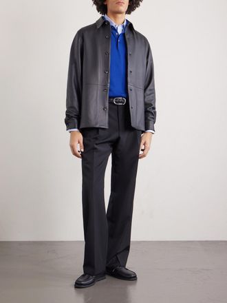 Dunhill Slim-Fit Cotton and Mulberry Silk-Blend Polo Shirt