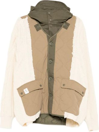 Five CM logo-patched jacket - Green