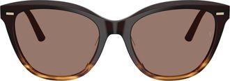 Oliver Peoples 0ov5597su Gradient Tortoiseshell Cat-Eye Sunglasses with Gold-Toned Temples