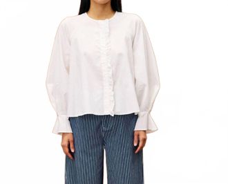 FRNCH Aragon Long Sleeve Shirt In Creme