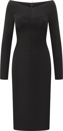 Stella McCartney Black Off Shoulder Midi Dress