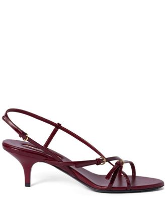 Miu Miu 55mm Moore lakleren sandalen - Rood