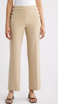 Anne Klein Pull-On Sailor Pants in Safari at Nordstrom, Size Xx-Small