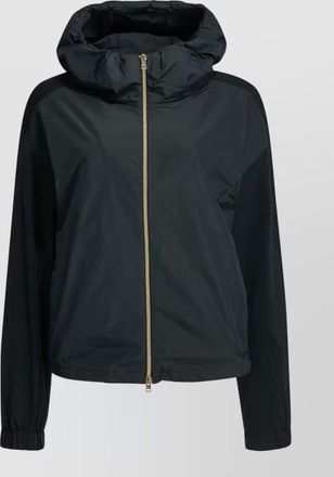Herno hooded jacket elasticated cuffs drawstring hem