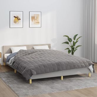 vidaXL Manta Con Peso Tela Gris 220x240 Cm 11 Kg Vidaxl