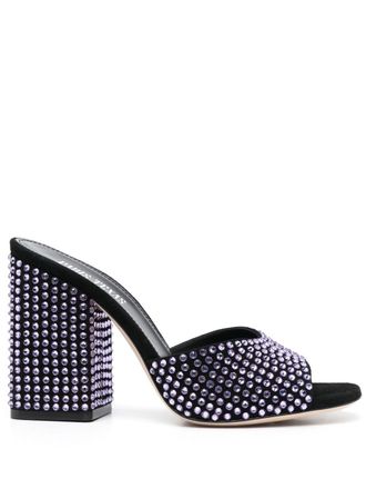 PARIS TEXAS Womens Holly Anja Crystal-Embellished Sandals