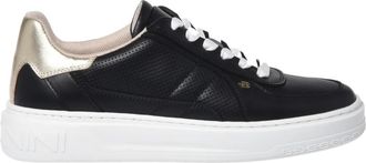 Baldinini Perforated Leather Sneaker - Dames - Sneakers - Zwart - 37 EU - Leer - Schoenen