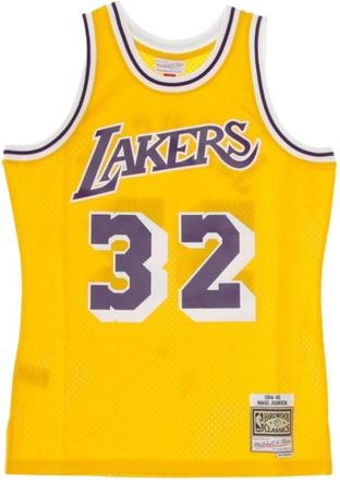 Mitchell & Ness Canotta Basket NBA Swingman Jersey Magic Johnson No 32 1984-85 Loslak Home - Heren - Fitness - Geel - XS - Fitness