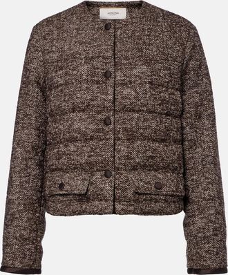 Agnona Cropped wool-blend puffer jacket