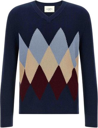 Ballantyne Argyle Pattern Sweater