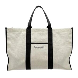 Balenciaga Pre-owned Tote Bags, male, White, Size: ONE SIZE Pre-owned Vintage Tote Bag