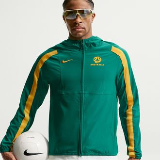 Nike Australia Energy Nike Mens Dri-FIT Soccer Woven Jacket in Green | IH1284-340