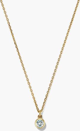 Mejuri Sia Birthstone Pendant Necklace in Aquamarine by MEJURI at Nordstrom