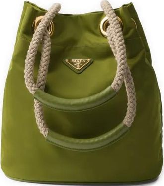 Prada Borsa a secchiello Mariner - Verde