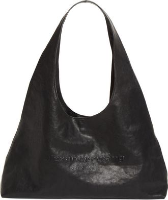 Alexander Wang Medium Pike Leather Hobo Bag in Black at Nordstrom