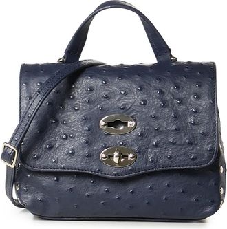 Zanellato Postina Small Bag - Dames - Handtassen - Blauw - ONE Size - Katoen - Tassen