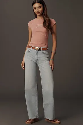 A Gold E Harper High-Rise Wide-Leg Jeans