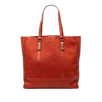 Loewe Tweedehands Leren Velazquez Twist Tote