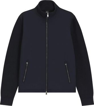 HUGO BOSS P Ulmo - Heren - Vesten met rits - Blauw - S - Hoodies & sweatvesten