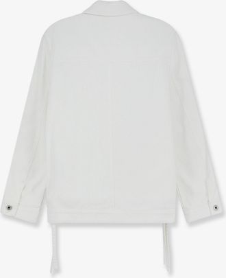 Loewe Womens Denim Jacket Paulas Ibiza-Workwear White Cotton