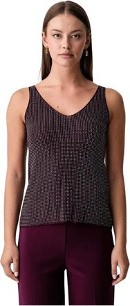 Joseph Ribkoff Metallic Gebreide Camisole - Dames - Tops zonder mouwen - Bruin - L - Polyester - Tops