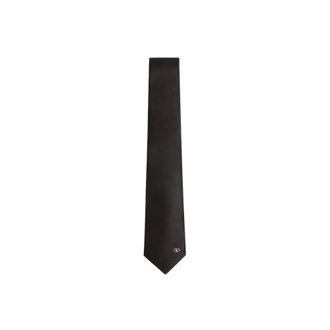 Valentino Garavani Ties, male, Black, Size: ONE SIZE Valentie Silk Tie with VLogo Signature Detail