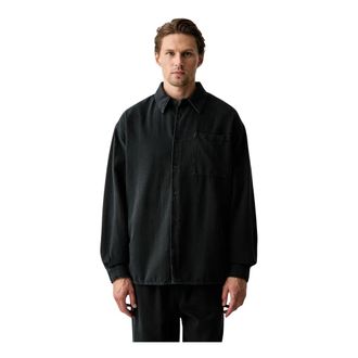 American Vintage Overhemden, Heren, Zwart, XL, Katoen, Lycaz Overshirt