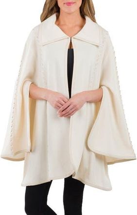 Patricia Nash Faux Leather Stitch Cape in Off White at Nordstrom Rack