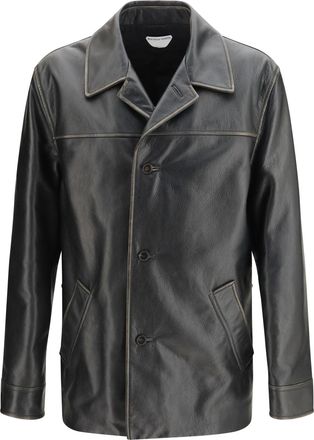 Bottega Veneta Padded Calf Leather Jacket - Black