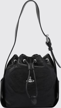 Vivienne Westwood Mini borsa a secchiello in pelle ovina con logo Orb metallico