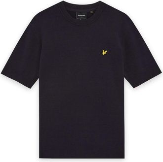 Lyle & Scott Relaxed T-shirt met Korte Mouwen - Heren - Ronde hals truien - Blauw - S - Truien & Vesten