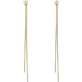 Untamed Petals Viola Modern Pearl Drop in Gold at Nordstrom