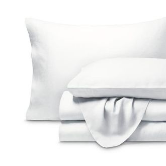 Bare Home 100% European Linen Sheet Set in White at Nordstrom, Size California King