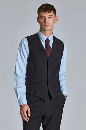 Ted Baker Premium Black Panama Slim Waistcoat