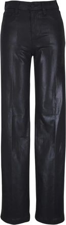 L'agence Broeken, Dames, Zwart, W25, Zwarte straight leg jeans met zakken