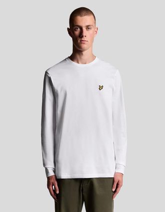 Lyle & Scott Lyle And Scott Mens Long Sleeve Cotton T-Shirt - White - Size: 40