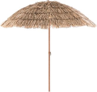 Beliani Sombrilla recta 175 cm natural