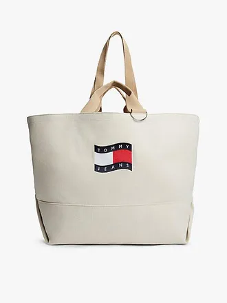 Tommy Hilfiger Wavy Flag Canvas Tote Bag