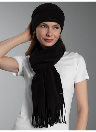 Trigema Fleeceschal TRIGEMA TRIGEMA Fleeceschal, Damen, schwarz, Fleece, Polyester, Modet&uuml;cher Fleeceschal
