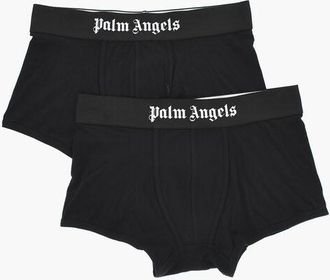 Palm Angels Set Of 2 Pairs Of Solid-Color Boxers With Contrast Logo size M