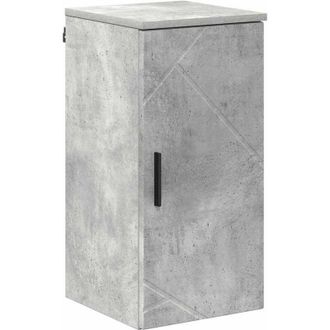 vidaXL Gabinete De Ba&ntilde;o Con Puerta Gris Concreto 30 X 31,5 X 61 Cm Vidaxl