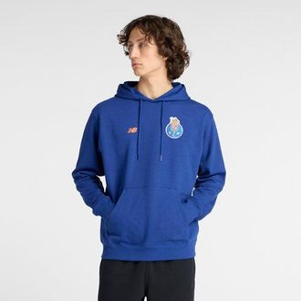 New Balance FC Porto Mens New Balance Terry Hoodie in Blue Polyester, size X-Large