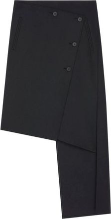 Courr&egrave;ges Oblique Midi Rok - Dames - Midirokken - Zwart - S - Rokken