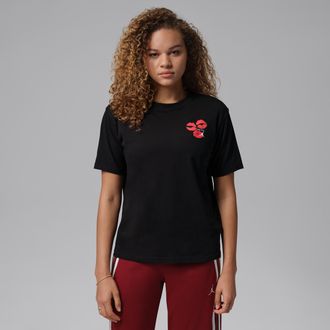 Nike Jordan Womens Jordan Flight Graphic T-Shirt in Black | IF0797-010