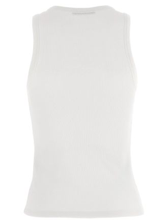 Givenchy Logo-Embroidered Ribbed Cotton Tank Top - white