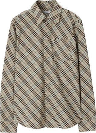 Burberry Womens Vintage Check Cotton Shirt, Brand Size 6 ( US Size 4 )