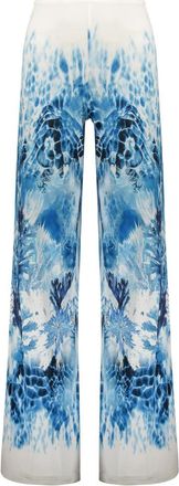 Alberta Ferretti Broek met grafisch ontwerp - Dames - Wijde Broeken - Veelkleurig - S - Broeken