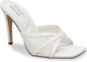 Chase + Chloe by Intouch Footwear Mesh Mule Stiletto Sandal in White at Nordstrom Rack, Size 8.5