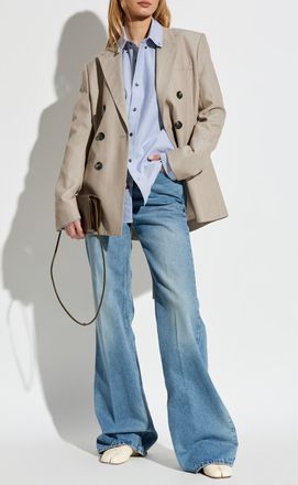 Ami Double-breasted Blazer, Womens, Grey